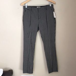 NWT Anthropologie Slim Check Trousers